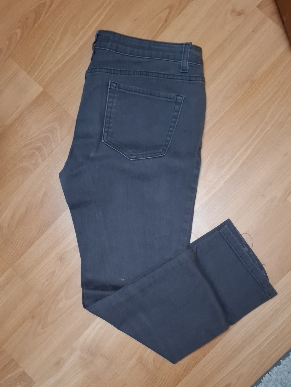 Dark Gray Stretch Denim Jeans